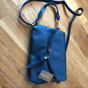 Francescas cross body bag. Dark teal color.